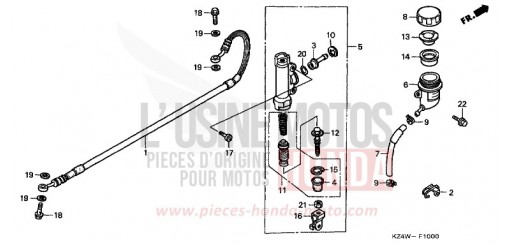 MAITRE-CYLINDRE FREIN AR. CYLINDRE CR125RX de 1999